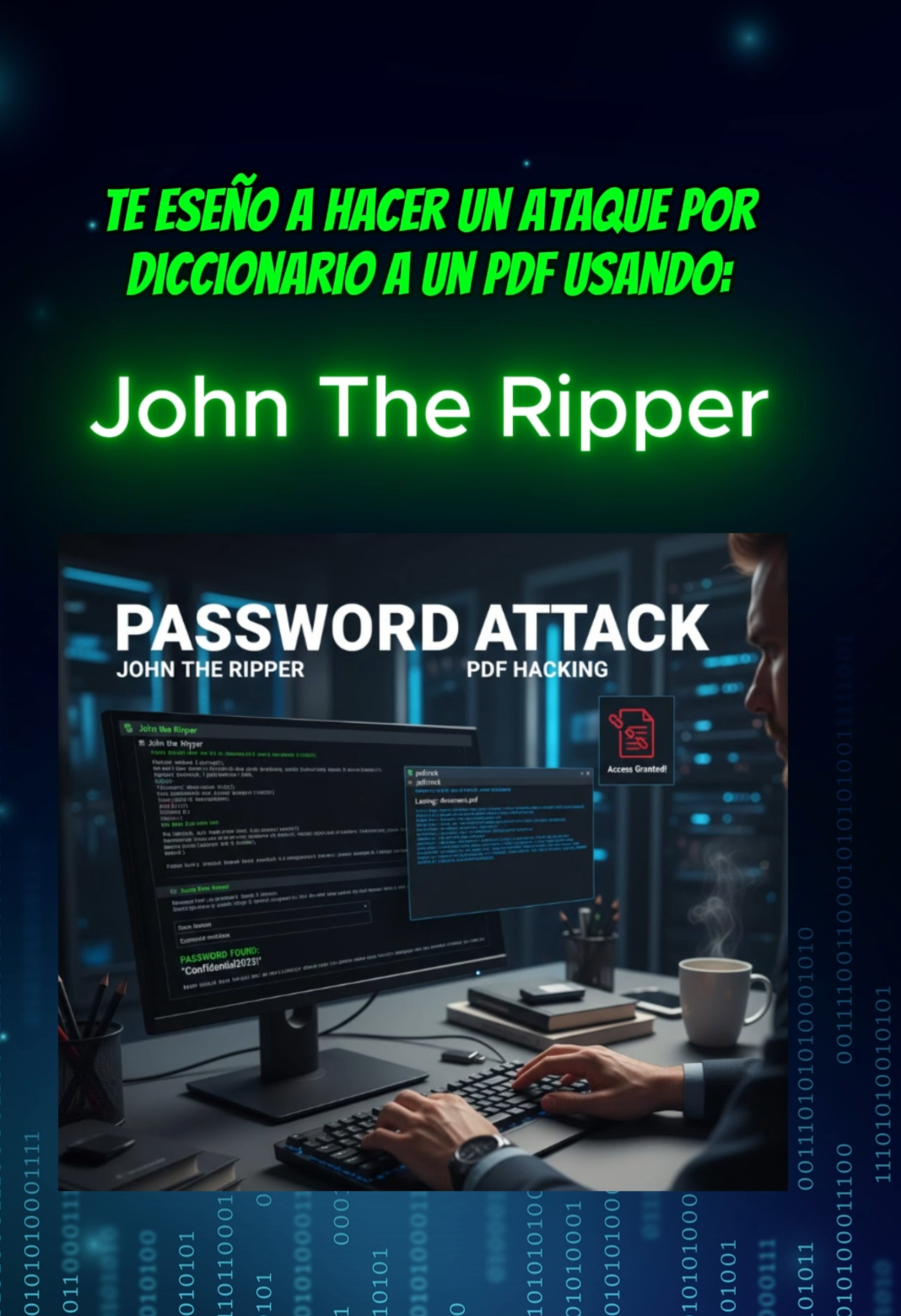 ROMPIENDO CONTRASEÑAS PDF CON ATAQUE POR DICCIONARIO!...